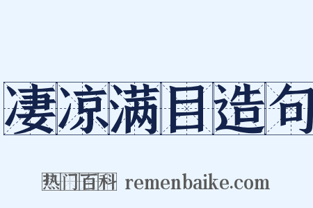 凄凉满目造句是什么意思的图片